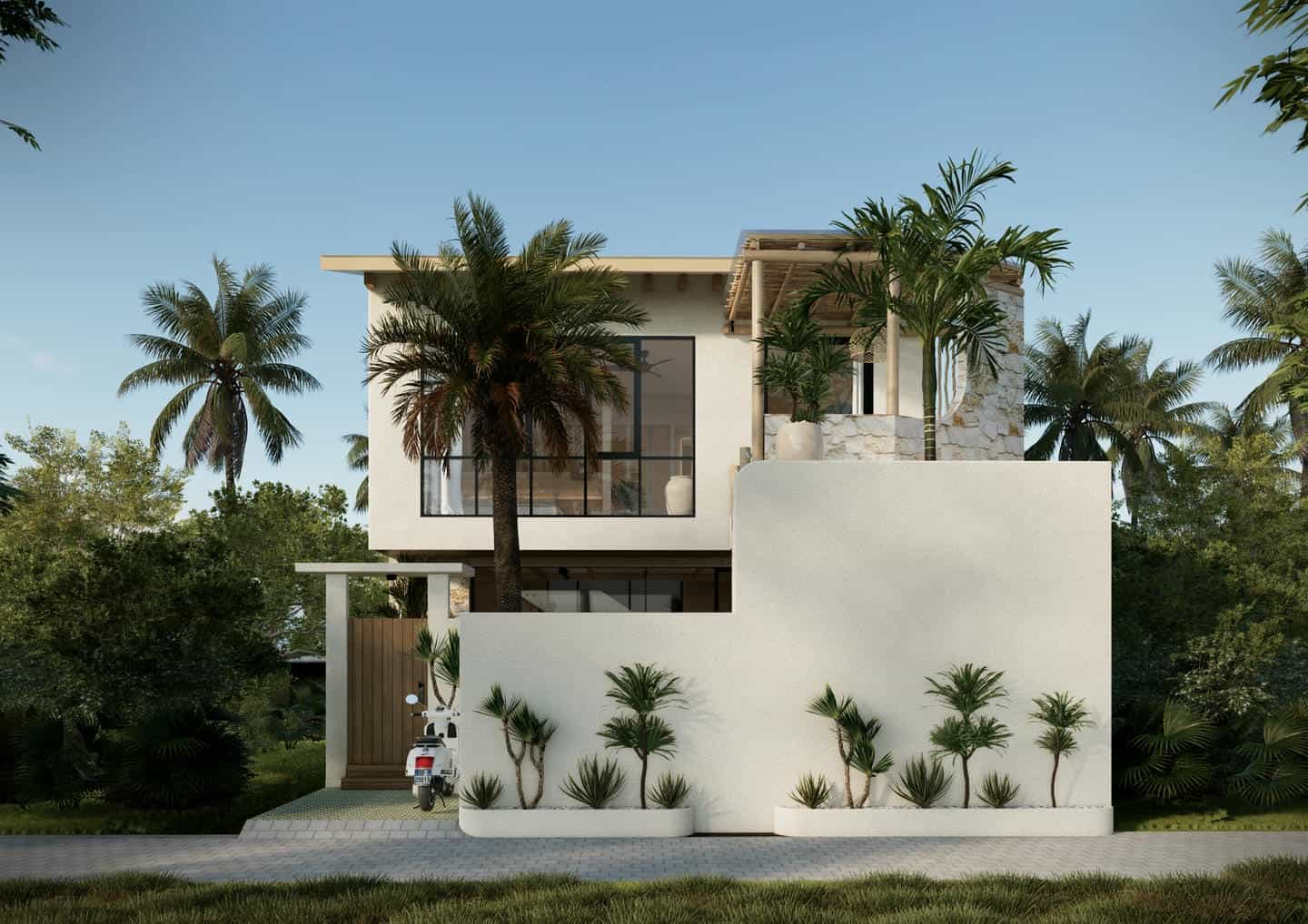 MODERN TROPICAL 2 BEDROOM VILLA FOR SALE LEASEHOLD IN SESEH BE-2222 